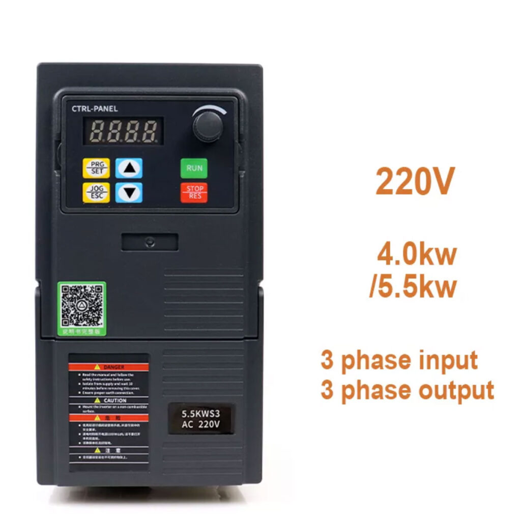 VFD Variable Frequency Drive 220V 4.0KW 5.5KW Input 3 Phases to Output ...